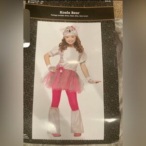 Koala Bear Costume with Pink Tutu Koala bear costume size 12-14 new